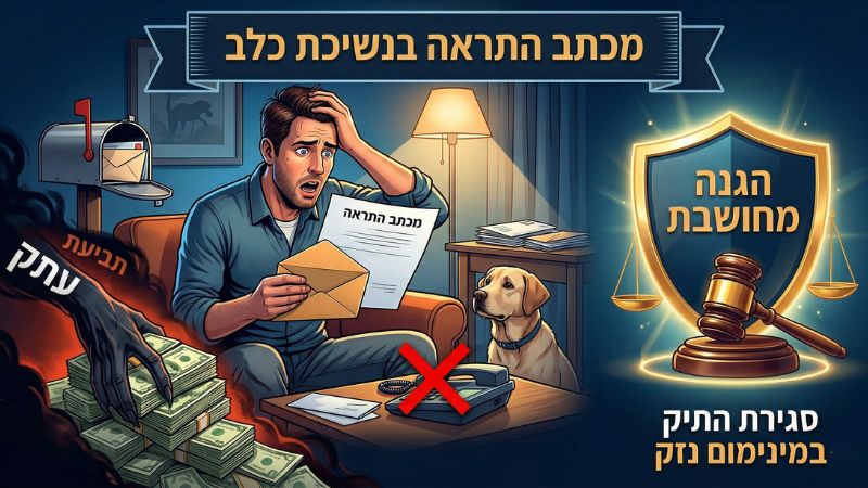 מכתב התראה נשיכת כלב